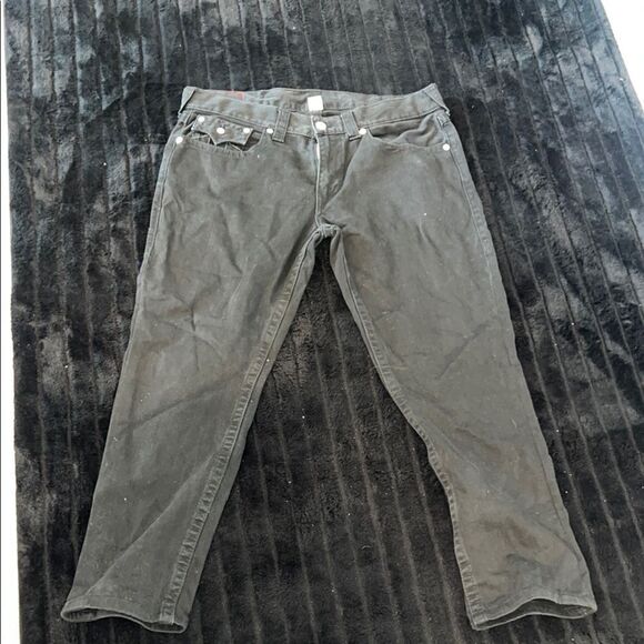 True Religion Black Jeans with Signature Stitching - Picture 1 of 5